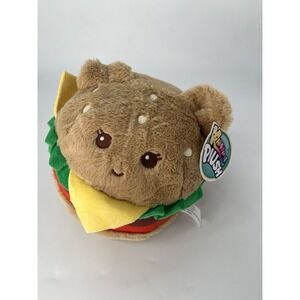 Kawaii Plush Cheeseburger Burger Cat BMI Merchandise 8" Cute Soft Toy With Tag